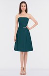 ColsBM Heavenly Blue Green Glamorous A-line Bateau Sleeveless Zip up Appliques Bridesmaid Dresses
