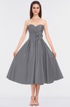 ColsBM Kallie Frost Grey Gorgeous A-line Strapless Sleeveless Flower Bridesmaid Dresses