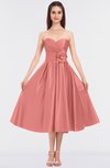 ColsBM Kallie Peach Blossom Gorgeous A-line Strapless Sleeveless Flower Bridesmaid Dresses