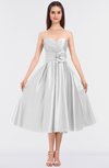 ColsBM Kallie White Gorgeous A-line Strapless Sleeveless Flower Bridesmaid Dresses