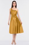 ColsBM Ellison Apricot Mature A-line Asymmetric Neckline Sleeveless Zip up Bridesmaid Dresses