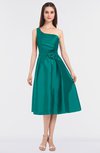 ColsBM Ellison Emerald Green Mature A-line Asymmetric Neckline Sleeveless Zip up Bridesmaid Dresses