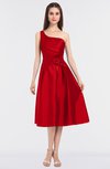 ColsBM Ellison Fiery Red Mature A-line Asymmetric Neckline Sleeveless Zip up Bridesmaid Dresses