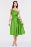 ColsBM Ellison Jasmine Green Mature A-line Asymmetric Neckline Sleeveless Zip up Bridesmaid Dresses