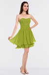 ColsBM Makenna Green Oasis Glamorous A-line Strapless Sleeveless Mini Beaded Bridesmaid Dresses