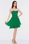 ColsBM Makenna Green Glamorous A-line Strapless Sleeveless Mini Beaded Bridesmaid Dresses