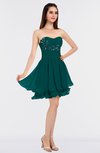 ColsBM Makenna Shaded Spruce Glamorous A-line Strapless Sleeveless Mini Beaded Bridesmaid Dresses