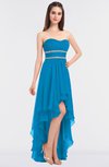 ColsBM Cynthia Cornflower Blue Elegant A-line Strapless Sleeveless Zip up Floor Length Bridesmaid Dresses