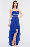 ColsBM Cynthia Electric Blue Elegant A-line Strapless Sleeveless Zip up Floor Length Bridesmaid Dresses