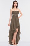 ColsBM Cynthia Latte Elegant A-line Strapless Sleeveless Zip up Floor Length Bridesmaid Dresses