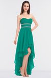 ColsBM Cynthia Viridian Green Elegant A-line Strapless Sleeveless Zip up Floor Length Bridesmaid Dresses