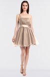 ColsBM Lucille Fresh Salmon Princess Ball Gown Asymmetric Neckline Zip up Mini Ruching Bridesmaid Dresses
