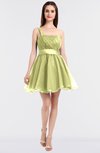 ColsBM Lucille Wax Yellow Princess Ball Gown Asymmetric Neckline Zip up Mini Ruching Bridesmaid Dresses