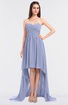 ColsBM Skye Blue Heron Sexy A-line Strapless Zip up Sweep Train Ruching Bridesmaid Dresses