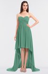 ColsBM Skye Bristol Blue Sexy A-line Strapless Zip up Sweep Train Ruching Bridesmaid Dresses
