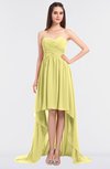 ColsBM Skye Daffodil Sexy A-line Strapless Zip up Sweep Train Ruching Bridesmaid Dresses