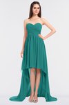 ColsBM Skye Emerald Green Sexy A-line Strapless Zip up Sweep Train Ruching Bridesmaid Dresses