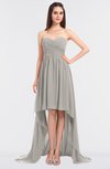 ColsBM Skye Hushed Violet Sexy A-line Strapless Zip up Sweep Train Ruching Bridesmaid Dresses