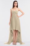 ColsBM Skye Novelle Peach Sexy A-line Strapless Zip up Sweep Train Ruching Bridesmaid Dresses