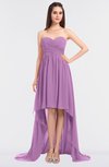 ColsBM Skye Orchid Sexy A-line Strapless Zip up Sweep Train Ruching Bridesmaid Dresses