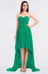 ColsBM Skye Pepper Green Sexy A-line Strapless Zip up Sweep Train Ruching Bridesmaid Dresses