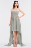 ColsBM Skye Platinum Sexy A-line Strapless Zip up Sweep Train Ruching Bridesmaid Dresses