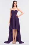 ColsBM Skye Violet Sexy A-line Strapless Zip up Sweep Train Ruching Bridesmaid Dresses