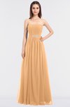 ColsBM Lexi Apricot Elegant Bateau Sleeveless Zip up Floor Length Appliques Bridesmaid Dresses