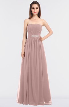 ColsBM Lexi Blush Pink Elegant Bateau Sleeveless Zip up Floor Length Appliques Bridesmaid Dresses