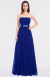 ColsBM Lexi Electric Blue Elegant Bateau Sleeveless Zip up Floor Length Appliques Bridesmaid Dresses