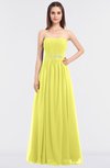 ColsBM Lexi Pale Yellow Elegant Bateau Sleeveless Zip up Floor Length Appliques Bridesmaid Dresses