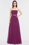 ColsBM Lexi Raspberry Elegant Bateau Sleeveless Zip up Floor Length Appliques Bridesmaid Dresses