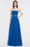ColsBM Lexi Royal Blue Elegant Bateau Sleeveless Zip up Floor Length Appliques Bridesmaid Dresses