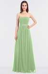 ColsBM Lexi Sage Green Elegant Bateau Sleeveless Zip up Floor Length Appliques Bridesmaid Dresses