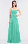 ColsBM Lexi Seafoam Green Elegant Bateau Sleeveless Zip up Floor Length Appliques Bridesmaid Dresses