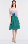 ColsBM Kadence Emerald Green Modern A-line Strapless Sleeveless Flower Bridesmaid Dresses
