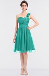 ColsBM Emelia Turquoise G97 Elegant A-line Sleeveless Zip up Knee Length Ruching Bridesmaid Dresses