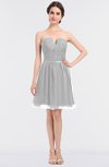 ColsBM Julissa Dove Grey Glamorous Strapless Sleeveless Zip up Knee Length Ruching Bridesmaid Dresses