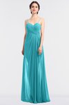 ColsBM Tayler Blue Radiance Elegant A-line Spaghetti Sleeveless Zip up Bridesmaid Dresses