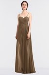 ColsBM Tayler Bronze Brown Elegant A-line Spaghetti Sleeveless Zip up Bridesmaid Dresses