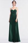 ColsBM Tayler Dark Jade Elegant A-line Spaghetti Sleeveless Zip up Bridesmaid Dresses