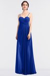 ColsBM Tayler Electric Blue Elegant A-line Spaghetti Sleeveless Zip up Bridesmaid Dresses