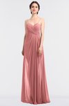 ColsBM Tayler Flamingo Pink Elegant A-line Spaghetti Sleeveless Zip up Bridesmaid Dresses