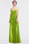ColsBM Tayler Green Glow Elegant A-line Spaghetti Sleeveless Zip up Bridesmaid Dresses