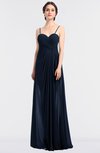 ColsBM Tayler Navy Blue Elegant A-line Spaghetti Sleeveless Zip up Bridesmaid Dresses