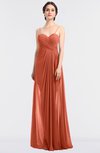 ColsBM Tayler Persimmon Orange Elegant A-line Spaghetti Sleeveless Zip up Bridesmaid Dresses