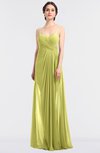 ColsBM Tayler Wax Yellow Elegant A-line Spaghetti Sleeveless Zip up Bridesmaid Dresses