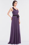 ColsBM Ivanna Chinese Violet Elegant A-line Halter Sleeveless Floor Length Flower Bridesmaid Dresses