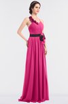ColsBM Ivanna Rose Pink Elegant A-line Halter Sleeveless Floor Length Flower Bridesmaid Dresses