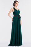 ColsBM Ivanna Shaded Spruce Elegant A-line Halter Sleeveless Floor Length Flower Bridesmaid Dresses